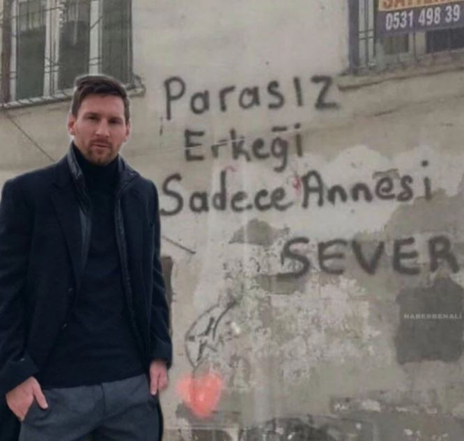 Messi’nin pozu Türkiye’de alay konusu oldu