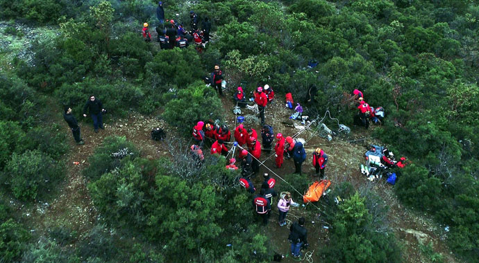 Mağaradaki kurtarma anları gün ağarınca havadan böyle görüntülendi