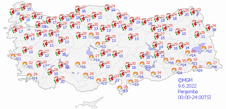 Meteoroloji alarm verdi! Çok kuvvetli olacak: Ankara, İstanbul, Antalya, Trabzon... (8 Haziran 2022 hava durumu) Meteoroloji alarm verdi! Çok kuvvetli olacak: Ankara, İstanbul, Antalya, Trabzon... (8 Haziran 2022 hava durumu)