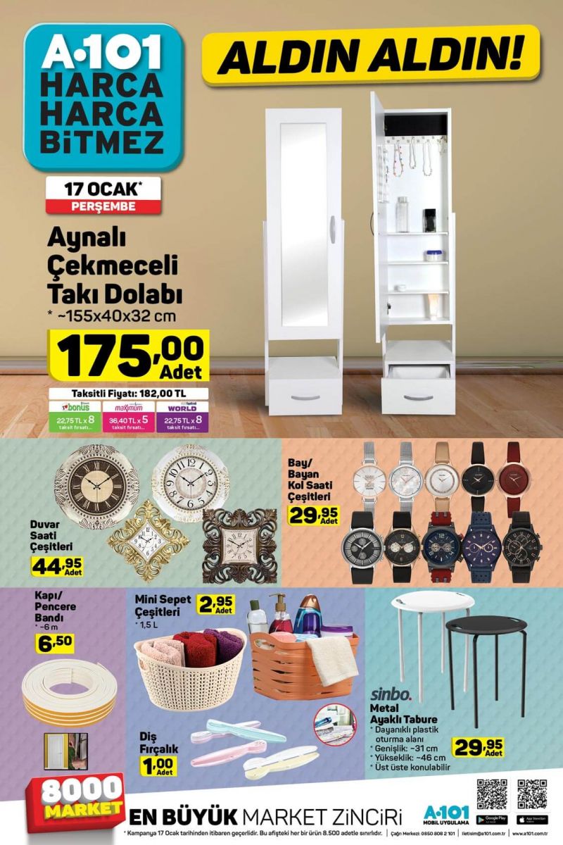 A101 17 Ocak 2019 Kataloğunda Neler Var? A101 aktüel indirim listesinde 1.299 TL'ye Çamaşır Makinesi, 1.099 TL'ye LED TV | A101 Aktüel Kataloğunda Müthiş İndirimler A101 aktüel, A101 aktüel indirim, A101 aktüel indirim ürünler, A101 aktüel indirim listesi, A101 aktüel katalog, A101 aktüel kataloğu, A101 17 ocak aktüel, A101 aktüel, A101 aktüel 17 ocak 2019, A101 17 ocak 2019 aktüel katalog