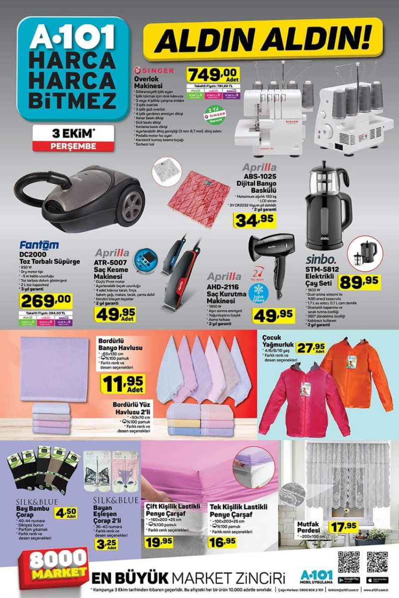 A101 Kataloğu Bu Hafta 3-10 Ekim | A101 3 Ekim Perşembe 2019 Kataloğu | A101 indirimleri 3 Ekim ALDIN ALDIN!
