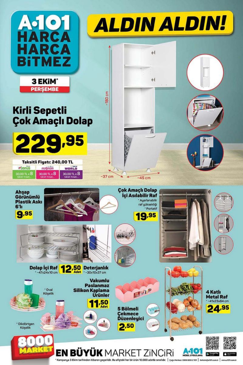 A101 Kataloğu Bu Hafta 3-10 Ekim | A101 3 Ekim Perşembe 2019 Kataloğu | A101 indirimleri 3 Ekim ALDIN ALDIN!