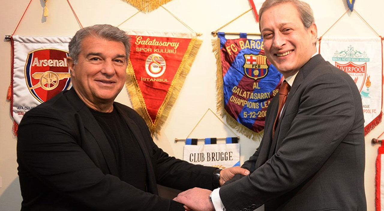 Barcelona Başkanı Laporta Burak Elmas’la birlikte Galatasaray Lisesi’ni ziyaret etti