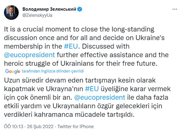 Zelenskiy ve Macron'dan diplomatik görüşme
