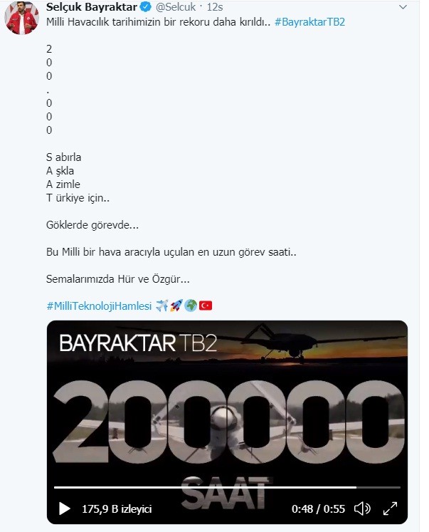 Türkiye’nin ilk yerli ve milli SİHA’sı 200 bin saat rekor kırdı