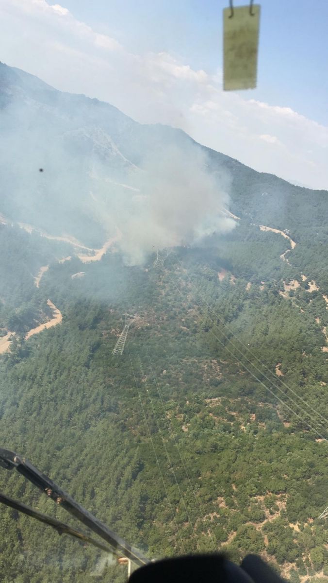 İzmir'de orman yangını! Dumanlar kilometrelerce uzaktan görülüyor
