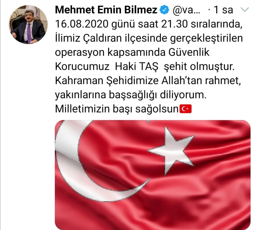 Van’da çatışma: 1 güvenlik korucusu şehit oldu