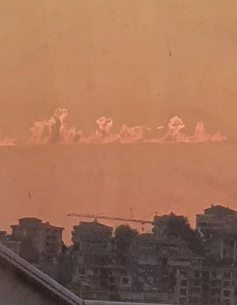 Bursa'da bulutların dikkat çeken görüntüsü