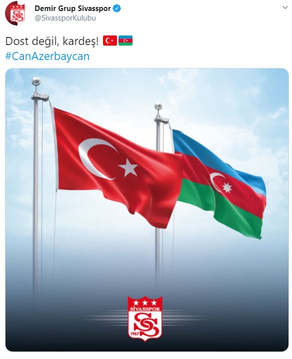 Sivasspor’dan Azerbaycan mesajı