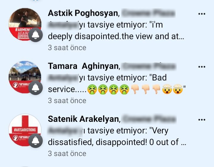 Ermeniler, Türk otellerini sosyal medyadan bombalıyor!