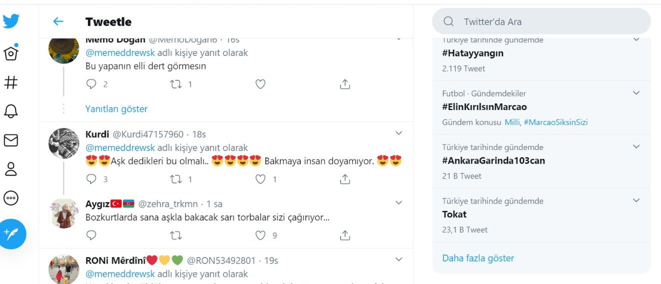Hatay yanarken PKK'lılar reklam peşine düştü