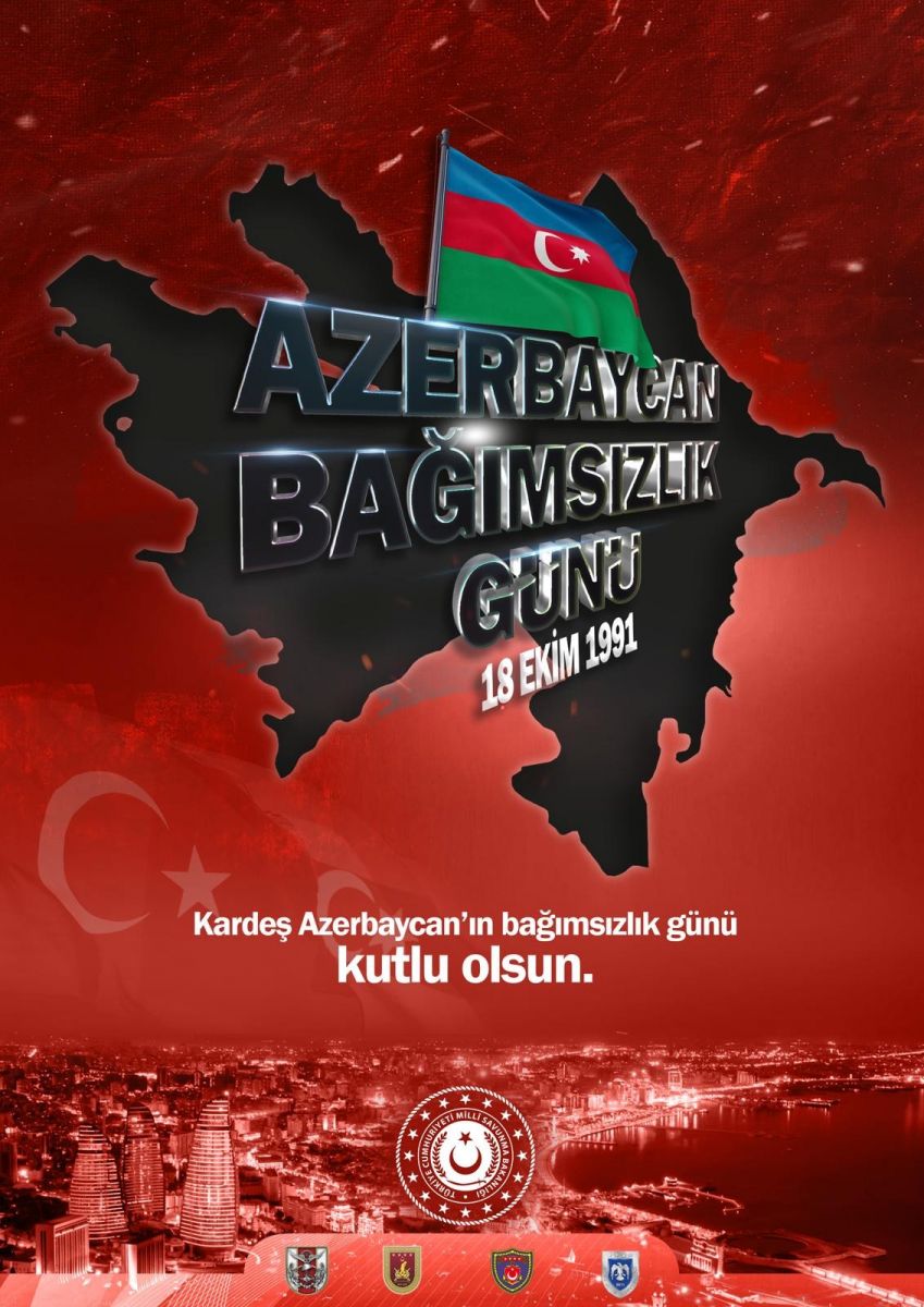 MSB'den Azerbaycan Bağımsızlık Günü paylaşımı