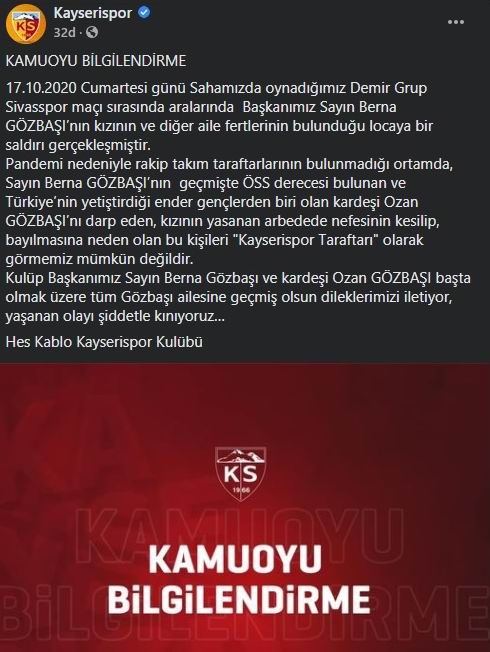 Berna Gözbaşı'nın locasına saldırı!