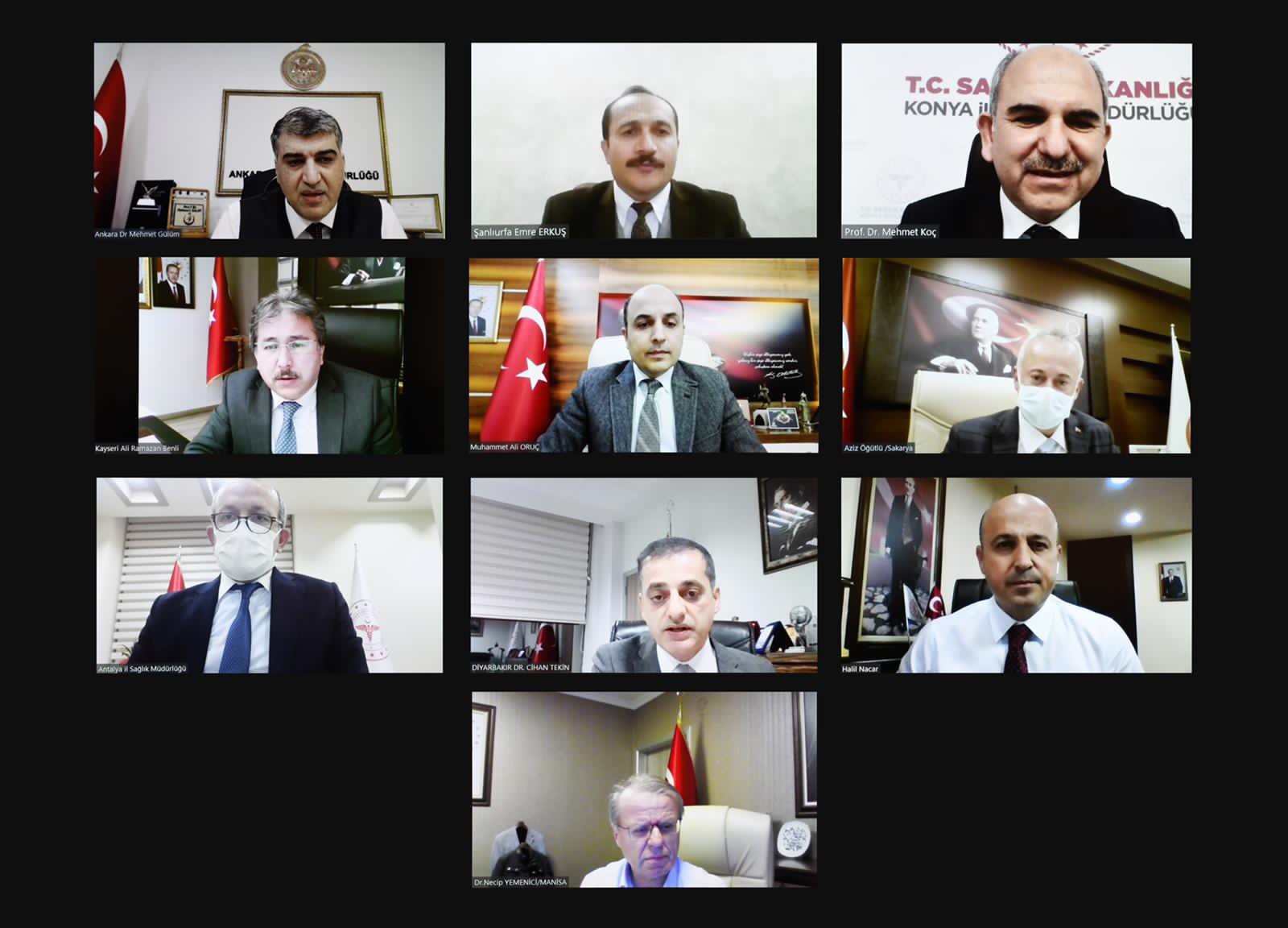Bakan Koca 10 ilin sağlık müdürü ile görüştü