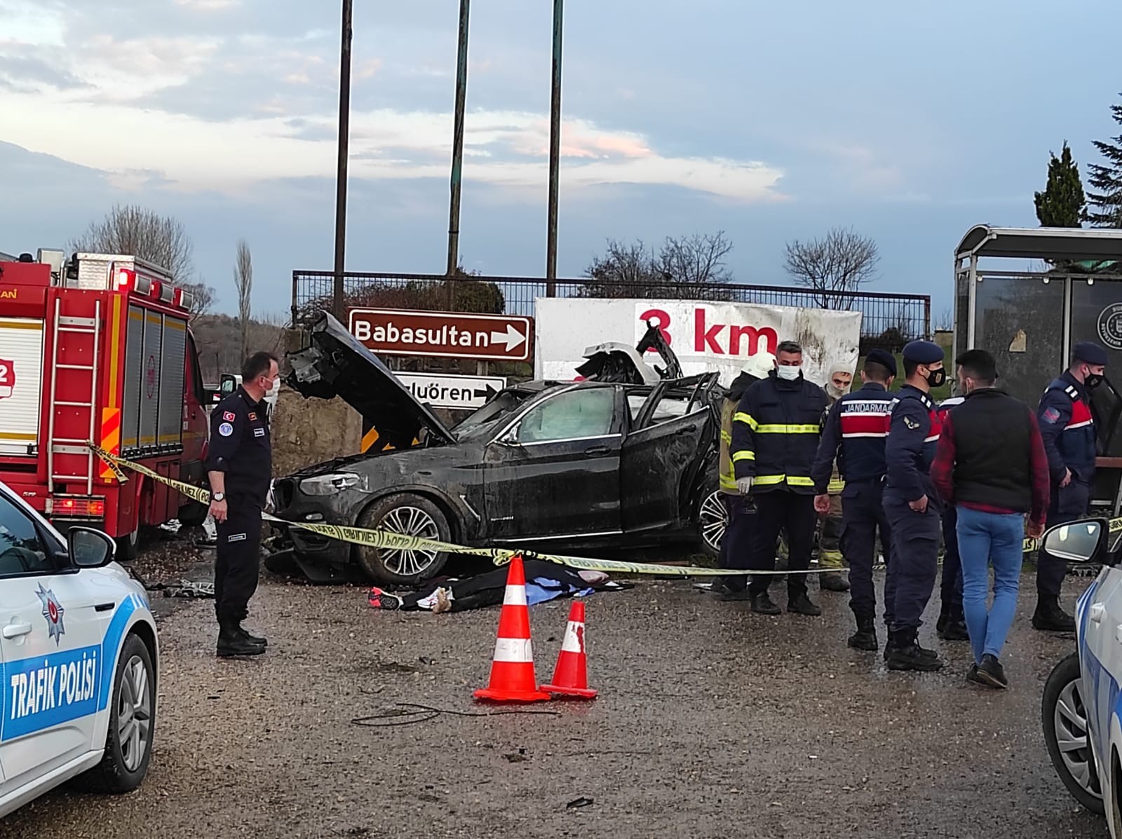 Kazada ölen eşe en acı veda