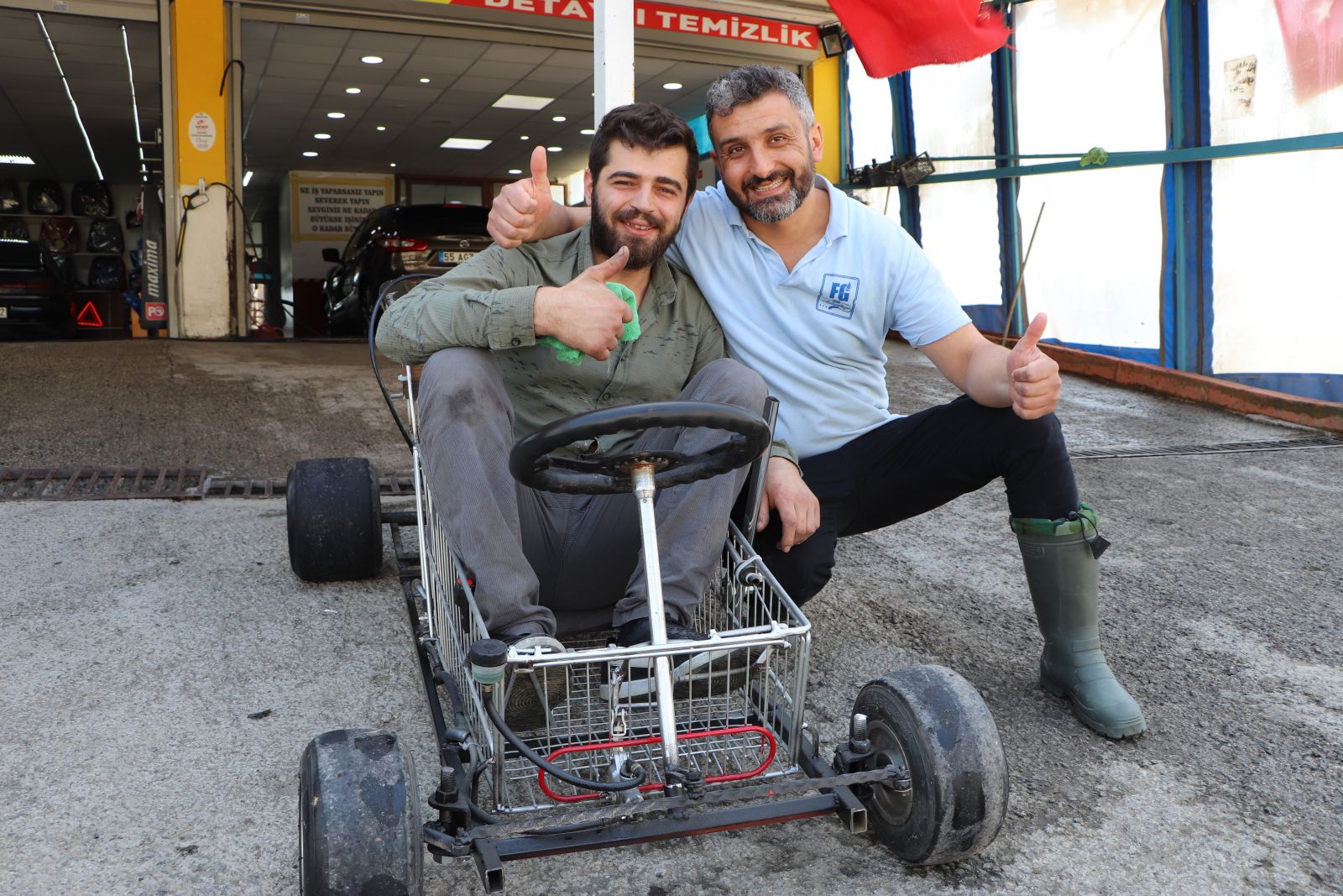 Alışveriş sepetinden araba! 120 km hız yapabiliyor