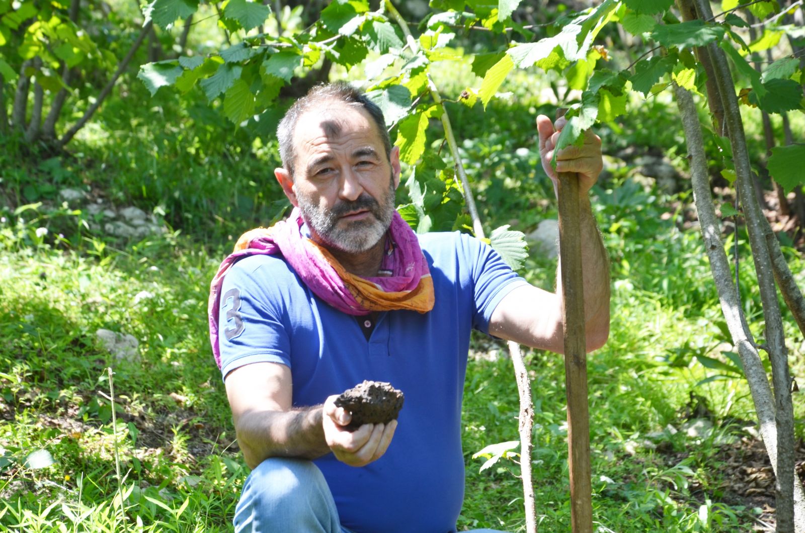 Fındık bahçesini temizlerken göktaşı buldu