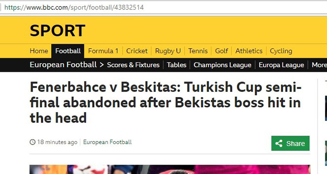 Derbi, Avrupa basınında manşetlerde