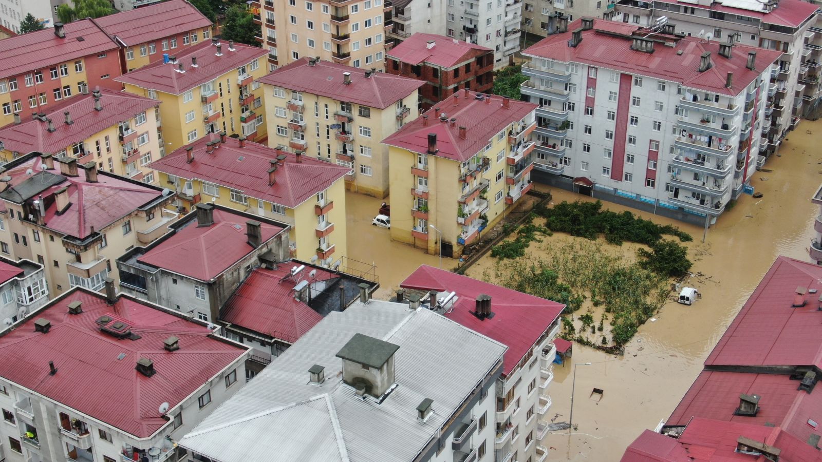 Artvin sele teslim: İlçe merkezi adeta göle döndü