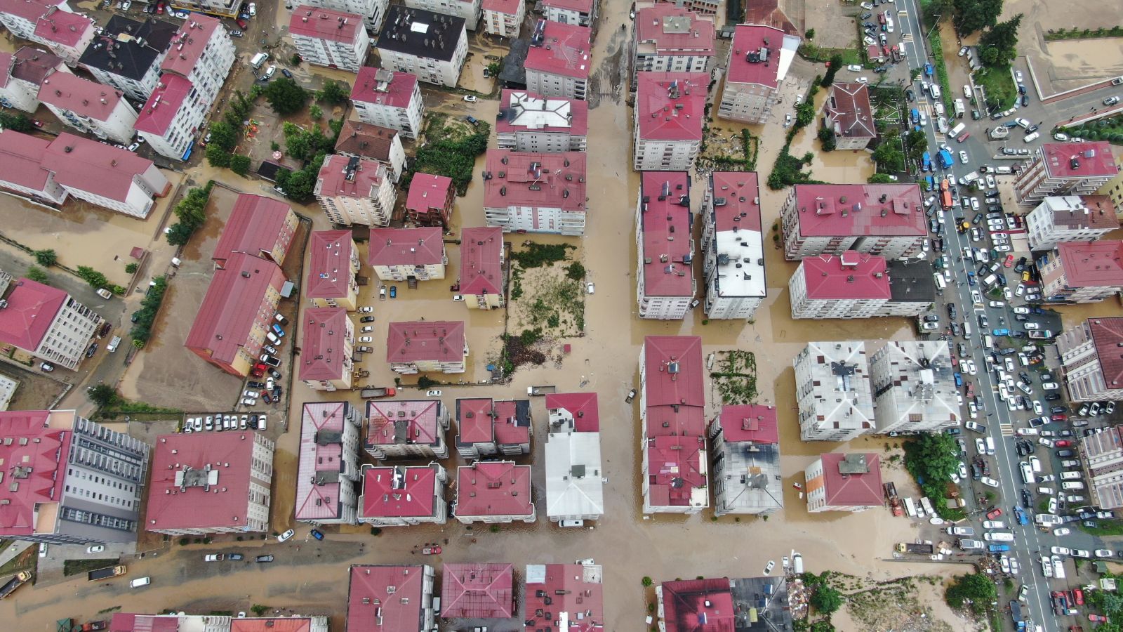 Artvin sele teslim: İlçe merkezi adeta göle döndü