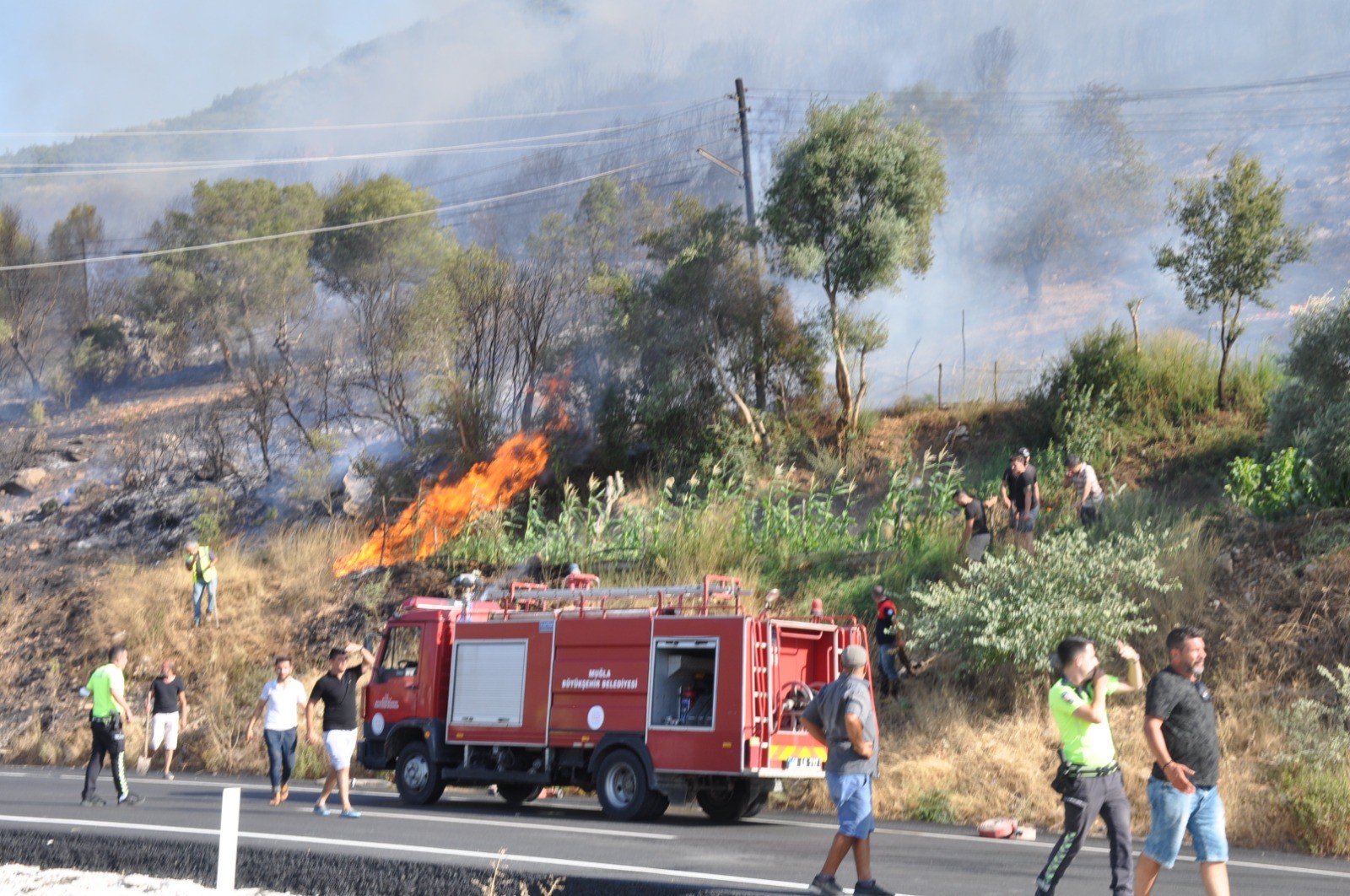 Bodrum'daki yangın kontrol altına alındı Bodrum'daki yangın kontrol altına alındı