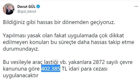 Gaziantep Valisi açıkladı: Araç lastiği yakanlara 402 bin lira ceza Gaziantep Valisi açıkladı: Araç lastiği yakanlara 402 bin lira ceza