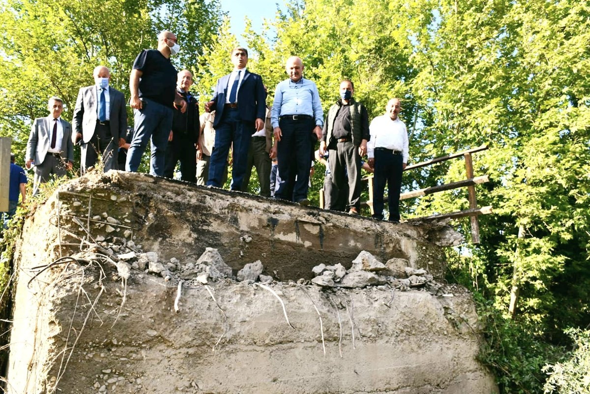 Yağışlardan dolayı zarar gören alanları inceleyen Vali Güler müjdeyi verdi!