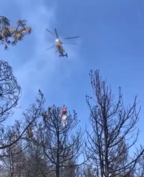 Çıkan yangını söndürmeye gitti! Suyun altında kaldı