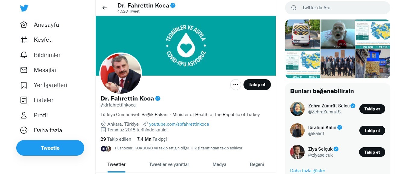 Fahrettin Koca sosyal medyada adeta DSÖ ile yarışıyor