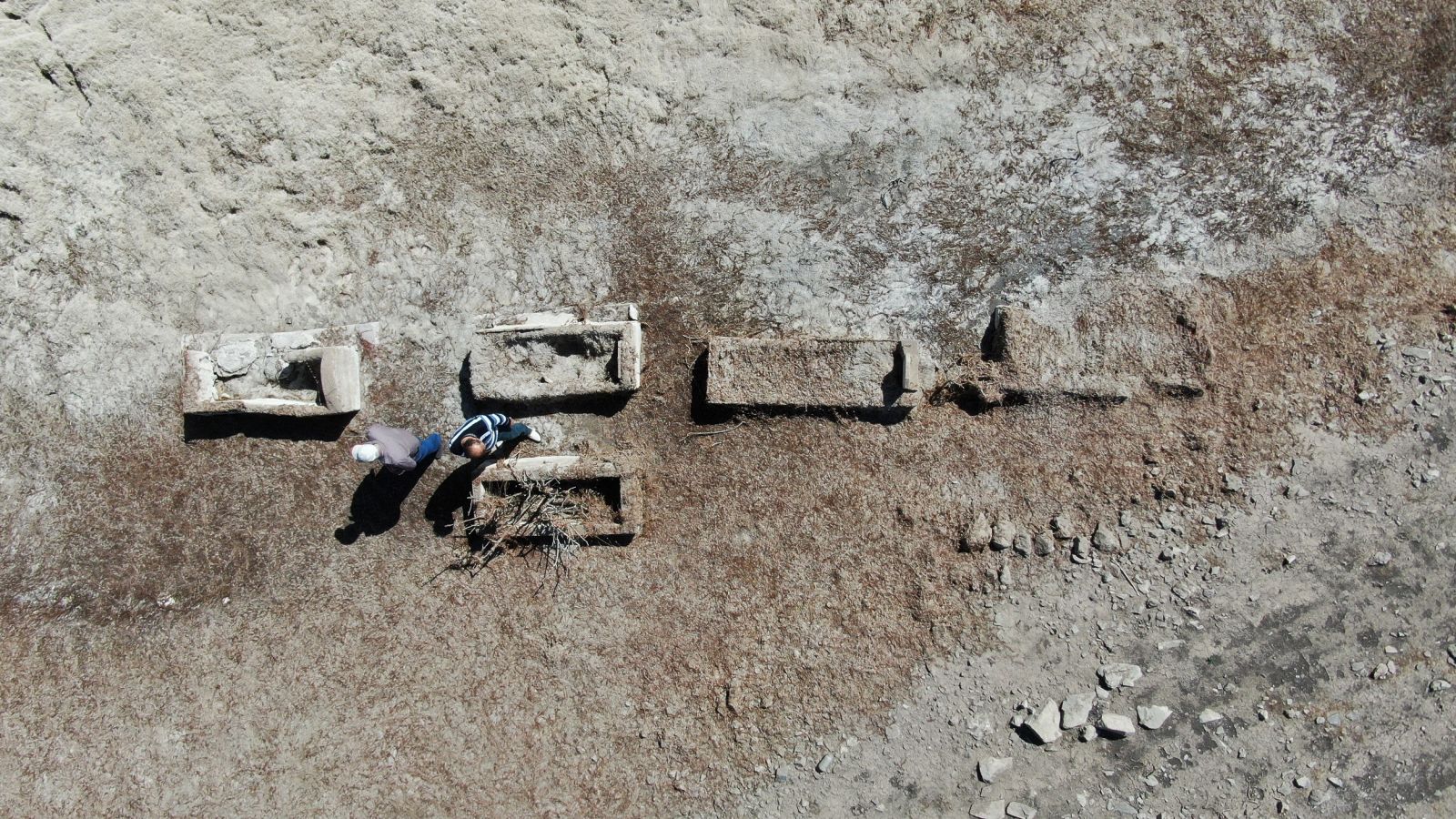 Baraj suları çekildi! Ürküten görüntüler ortaya çıktı