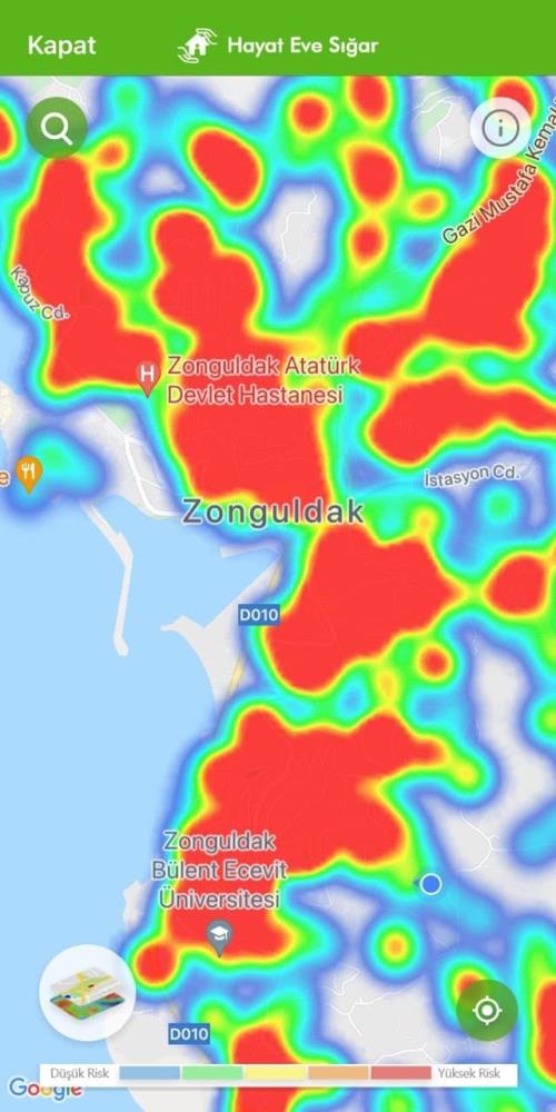 Vakaların en çok arttığı illerden biri olan Zonguldak: Haritada yüksek riskli bölgede Vakaların en çok arttığı illerden biri olan Zonguldak: Haritada yüksek riskli bölgede