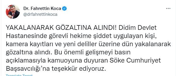 Didim'de doktoru darbeden saldırgan yeniden gözaltına alındı