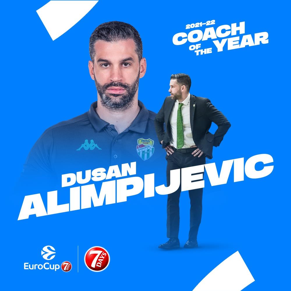Dusan Alimpijevic Eurocup’ta yılın koçu seçildi... Frutti Extra Bursaspor, kupayı istiyor! Dusan Alimpijevic Eurocup’ta yılın koçu seçildi... Frutti Extra Bursaspor, kupayı istiyor!