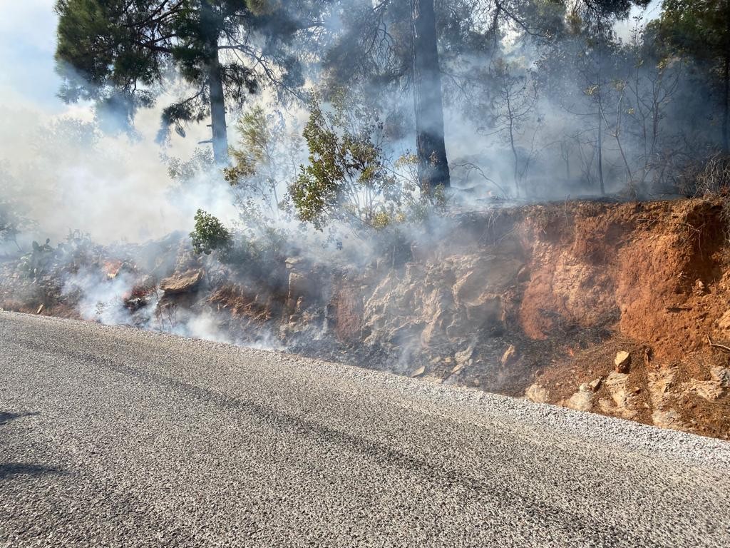 Alanya’da korkutan orman yangını! Alevlere 4 helikopterle müdahale
