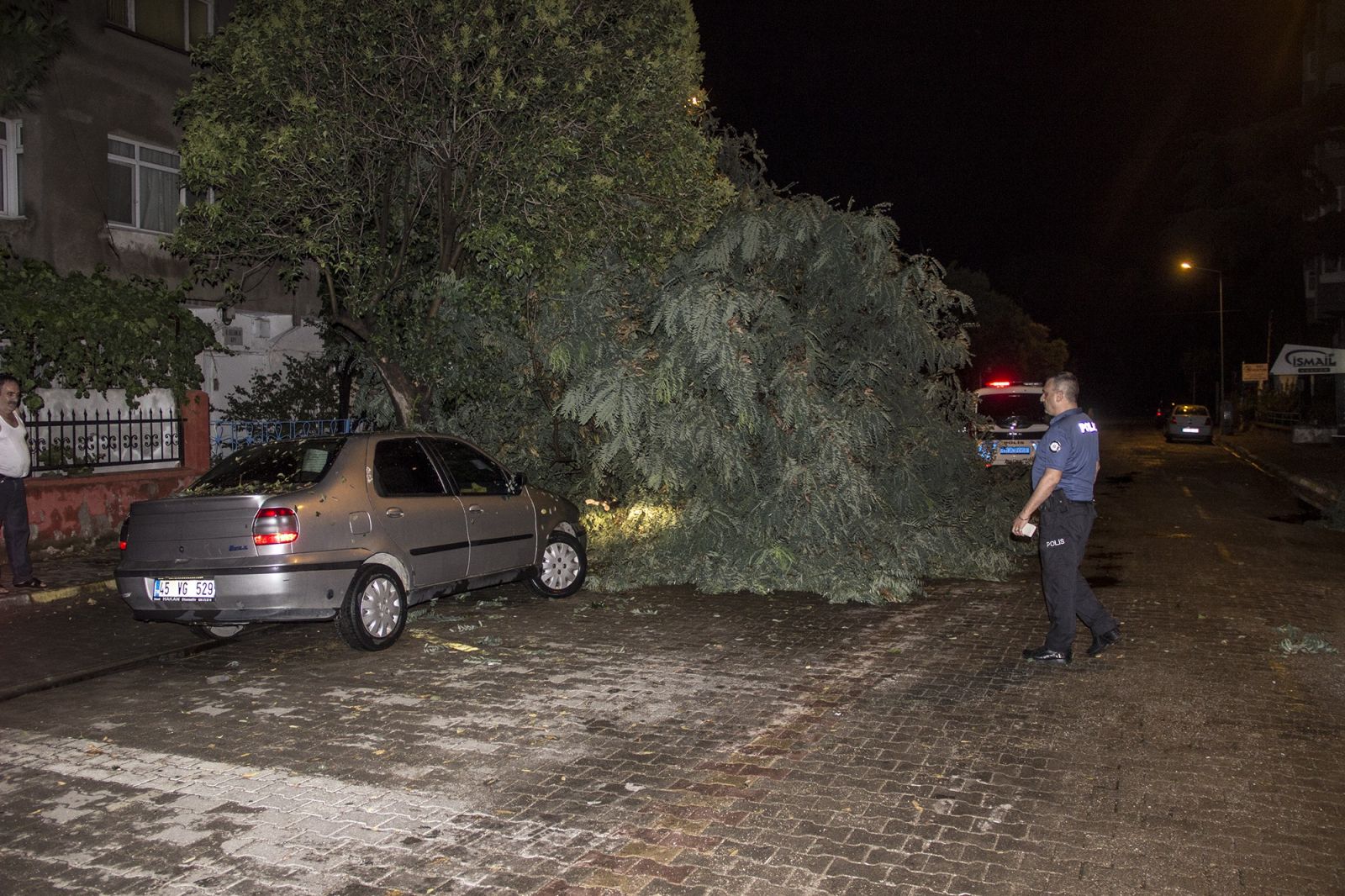Sağanak yağış ağaçları yıktı, cadde ve sokaklar göle döndü