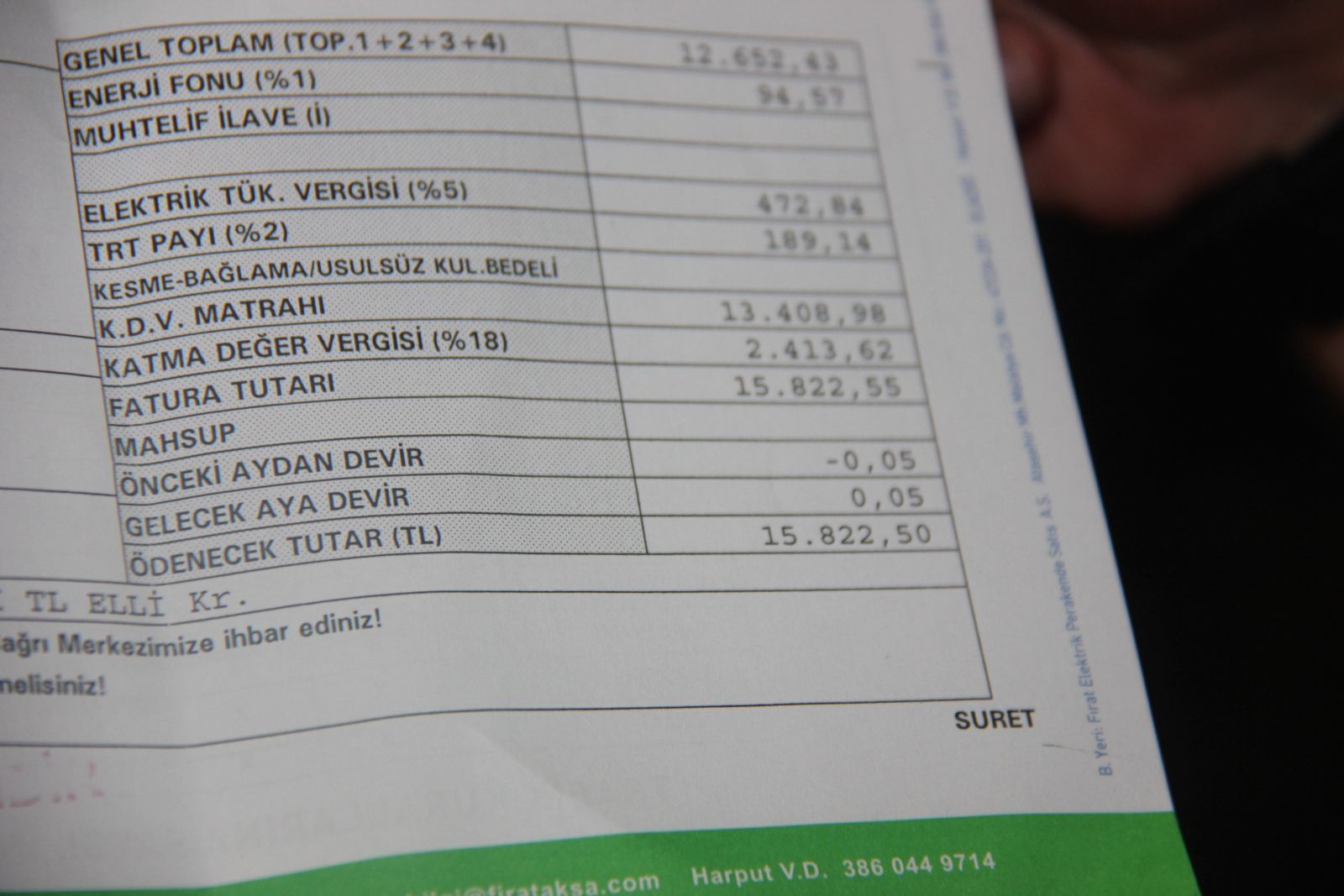 15 bin 822 liralık elektrik faturası gelince şaşkına döndü