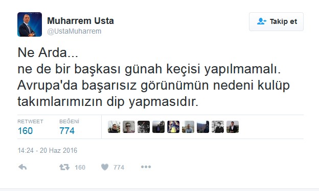 Muharrem Usta: Ne Arda, ne de bir başkası...