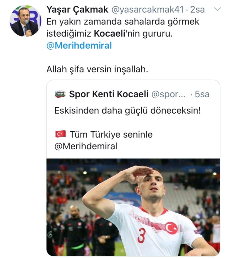 Merih Demiral’ın sakatlığı memleketi Kocaeli’yi hüzne boğdu