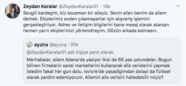 Yaşlılara alışveriş desteği sınırları aştı