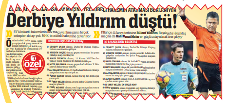 Türkiye, derbi hakemlerini 3 gün önce yazmıştı