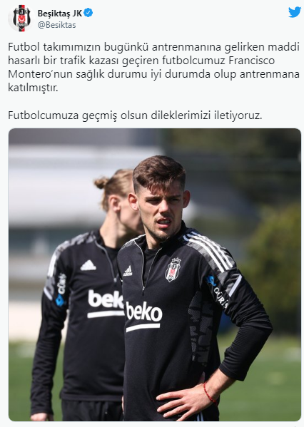 Son dakika: Beşiktaş’ın yıldız oyuncusu Montero trafik kazası geçirdi!