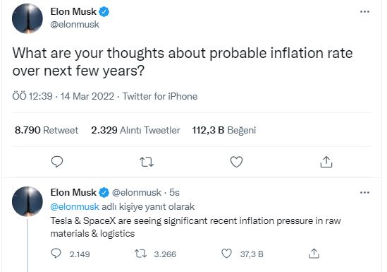 Elon Musk’tan enflasyona karşı yatırım tavsiyeleri! Listesini tek tek sıraladı