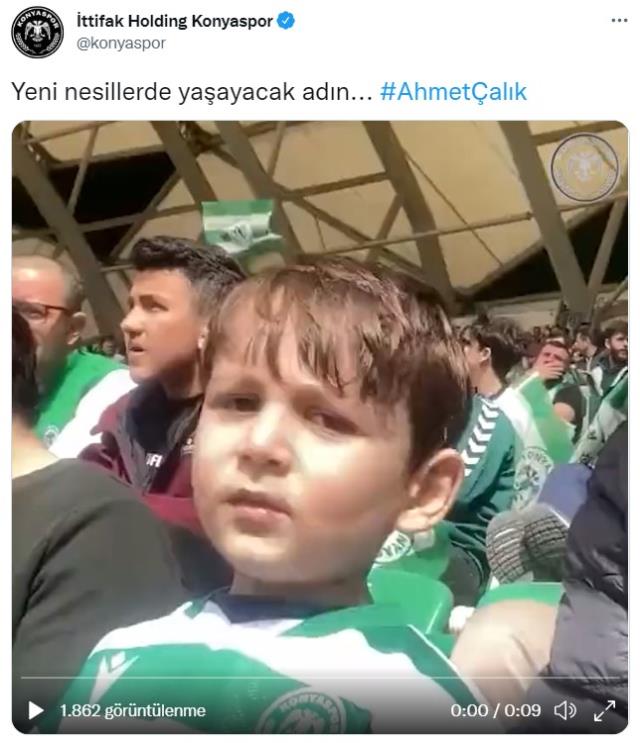Yürekleri sızlattı! Konyasporlu çocuğun Ahmet Çalık sorusu duygusal anlat yaşattı