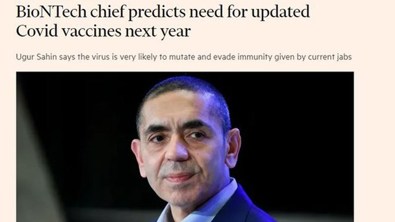 Uğur Şahin'den aşı açıklaması: Gelecek yıl değişebilir