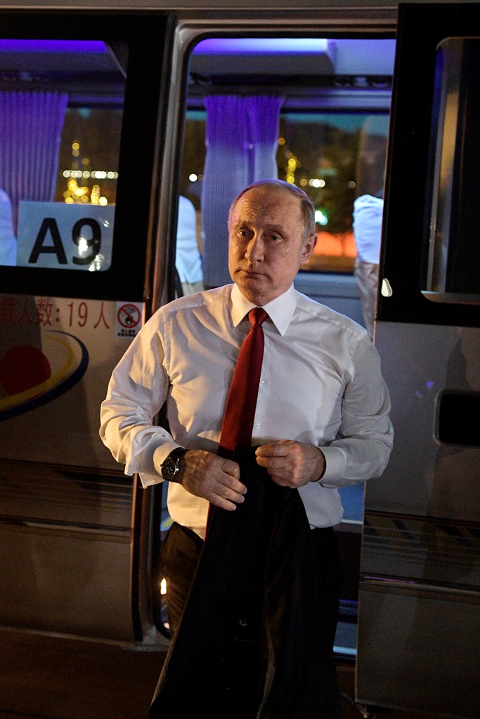 Putin programa böyle gitti