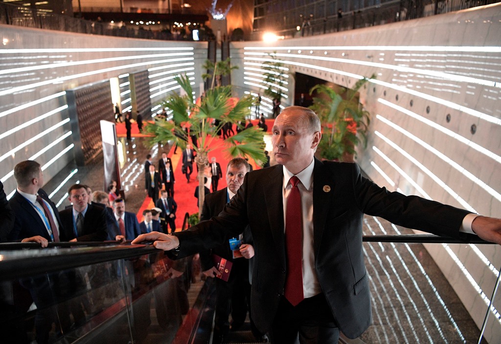 Putin programa böyle gitti