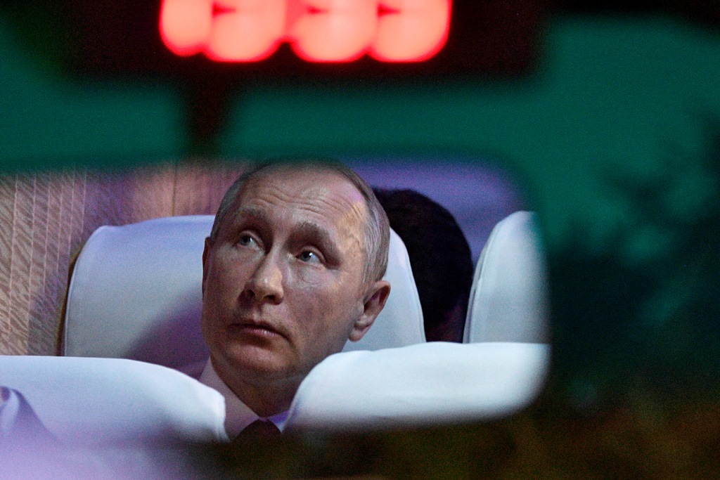 Putin programa böyle gitti