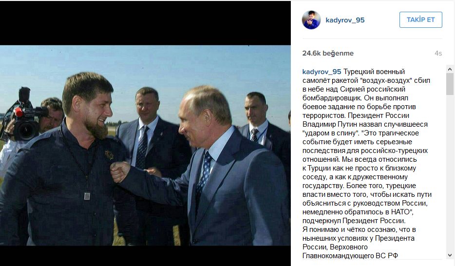 Çeçenistan Başkanı'ndan Türkiye'ye tehdit!