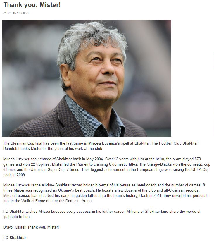 Mircea Lucescu resmen açıklandı