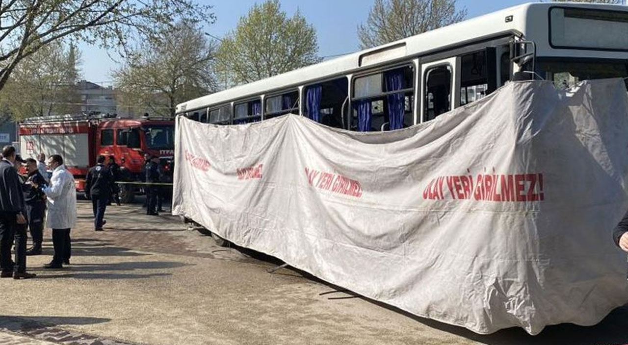 Bursa'da infaz koruma memurlarını taşıyan otobüste patlama